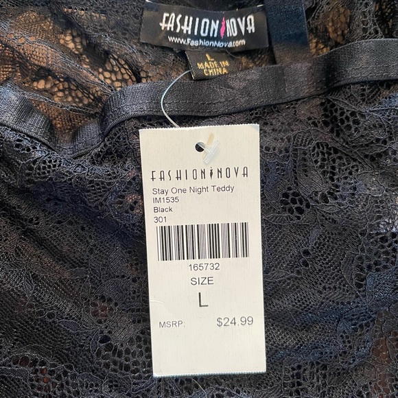 Fashion Nova Intimates & Sleepwear Nwt Fashion Nova Black Lace Lingerie Size Large Poshmark